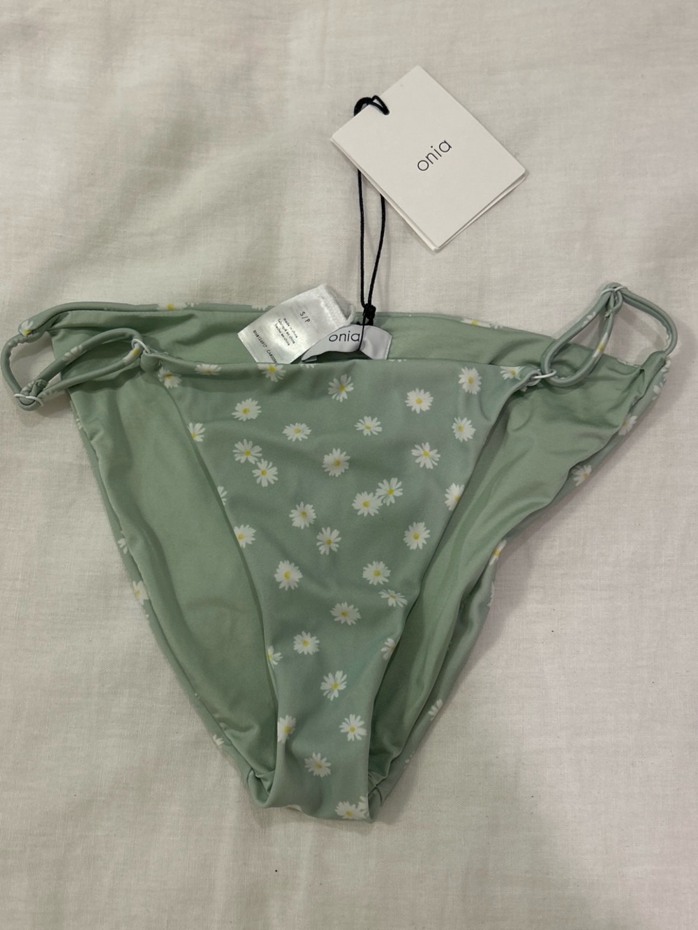 Onia Mint Green Daisy Bikini Bottoms
